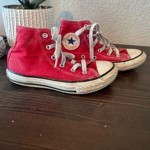 Converse Kids Red Canvas High-Tops